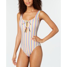 Kate Spade new york Beach Stripe Printed Tied One-Piece Swimsuit
