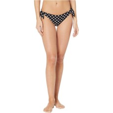 Kate Spade New York Lia Dot Reversible Side Tie Bikini Bottoms, Black, Large
