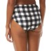  Plaid High-Waist Bikini Bottoms, X-Large, Black