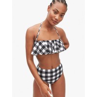 Kate Spade new york Ruffle Bandeau Bikini Top, Medium, Multicolor