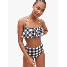 Kate Spade new york Ruffle Bandeau Bikini Top, Medium, Multicolor