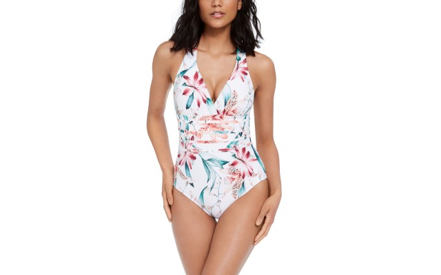  Orchid Printed Strappy Back On, 4, Multicolor