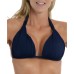  Petals In Bloom Reversible Halter Bikini Top,Blue, 8