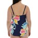  Plus Size Petals In Bloom One-Piece Swimsuit, 18W, Multicolor
