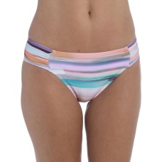La Blanca Printed Side-Shirred Hipster Bottoms, 14, Multicolor