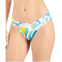 La Blanca Wild Tropic Printed Ruched-Side Hipster Bikini Bottoms, Small, Multicolor