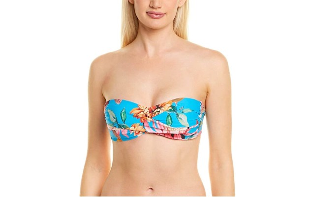  Women’s Standard Bandeau Bikini Swimsuit Top, Poolside//Garden Social, 14