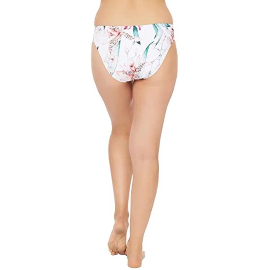  Women’s Standard Hipster Swimsuit Bottom,White/Flyaway Orchid,4