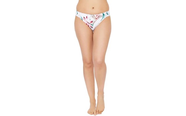  Women’s Standard Hipster Swimsuit Bottom,White/Flyaway Orchid,4