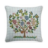 Lacourte 20″ x 20″ Easter Egg Tree Beaded Decorative Pillow, Green