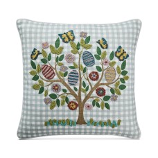 Lacourte 20″ x 20″ Easter Egg Tree Beaded Decorative Pillow, Green