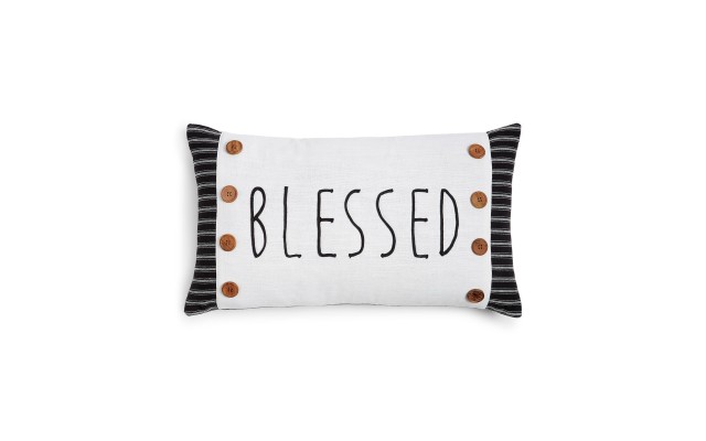  Blessed 14″ x 24″ Decorative Pillow, White