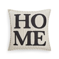 Lacourte Home Stripe Pillow, Black, 20×20