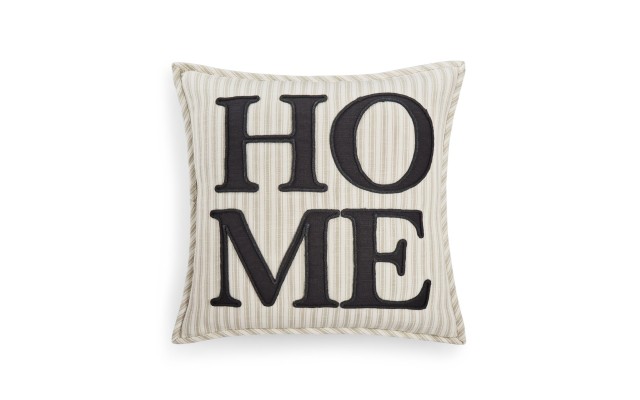  Home Stripe Pillow, Black, 20×20