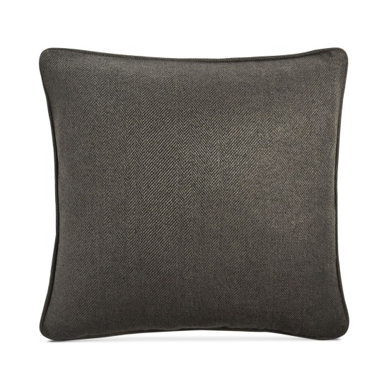  Matilda Herringbone 20″ Square Decorative Pillow, Charcoal