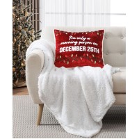 Lacourte Morning Person Decorative Pillow, 20″ x 20″, Red