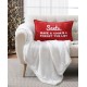  Santa Cookie List Decorative Pillow, 14″ x 24″, Red