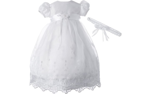 Lauren Madison Baby Girls 2-pc. Christening Dress White 9-12 Months