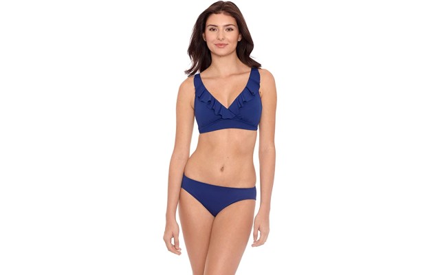 Beach Club Solid Hipster Bottoms, 16, Blue