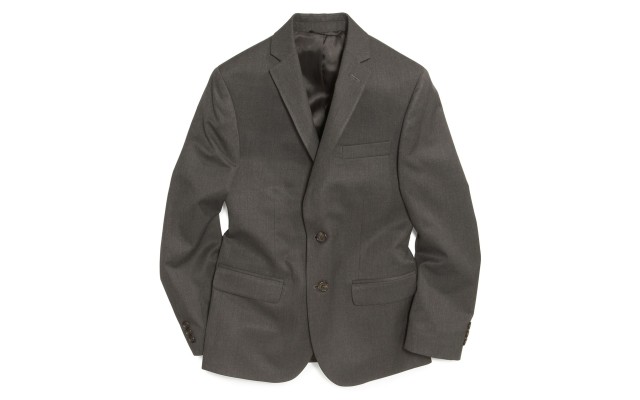  Big Boys Husky Solid Blazer Jacket, (Grey,18)