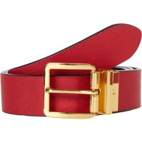 LAUREN Ralph Lauren Logo-Tip Pebbled Leather Belt