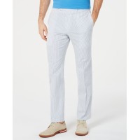 Lauren Ralph Lauren Mens Classic-fit Seersucker Dress Pants Blue 33×30