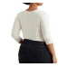  Plus Size Long Sleeve Top – White, 2X