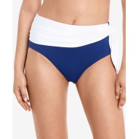 LAUREN RALPH LAUREN Stretch Side Tie High Waisted Swimsuit Bottom, Blue, 10