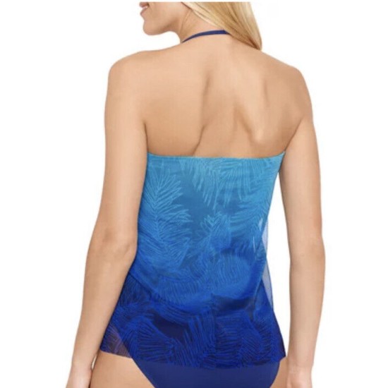 Lauren Ralph Lauren Women’s Plus Size One-Pieces Swimsuit, Blue, 16W