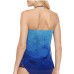 Lauren Ralph Lauren Women’s Plus Size One-Pieces Swimsuit, Blue, 16W