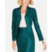  Petite Three-Button Shiny Skirt Suit