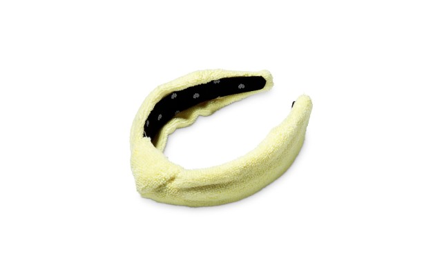  Knotted Terry Headband, One size Yellow