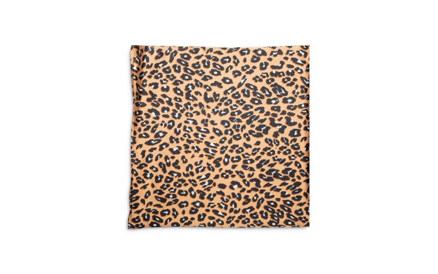  Leopard Print Square Scarf, Leopard