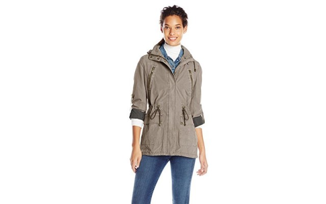 Levi’s Women’s Hooded Utility Jacket, Gray, X-Small