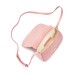  Women’s Pink Leather Adjustable Strap Crossbody Handbag