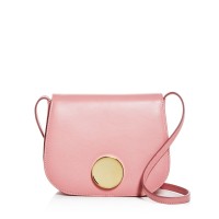 Little Liffner Women’s Pink Leather Adjustable Strap Crossbody Handbag