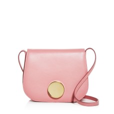Little Liffner Women’s Pink Leather Adjustable Strap Crossbody Handbag