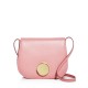  Women’s Pink Leather Adjustable Strap Crossbody Handbag