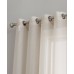 Lumino by Hlc. me Perth Semi Sheer Grommet Curtain Panels, Beige, 54 W x 63 L