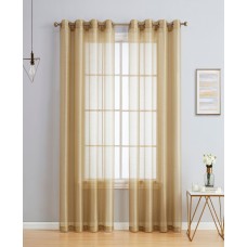 Lumino by Hlc. me Perth Semi Sheer Grommet Curtain Panels – 54 W x 95 L – Set of 2