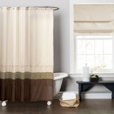 Lush Décor Mia 72″ x 72″ Shower Curtain, Chocolate