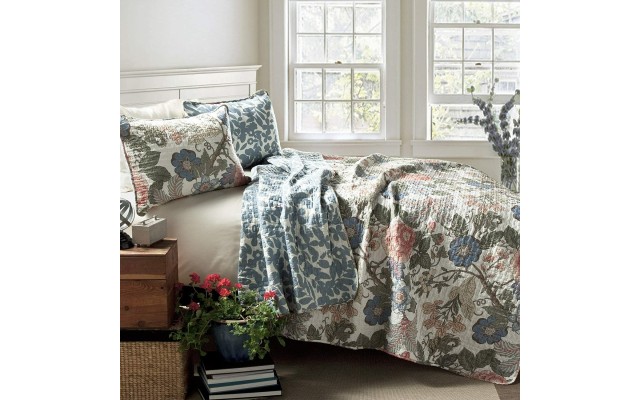  Sydney Cotton 3 Piece Quilt set, Full/Queen, Multi
