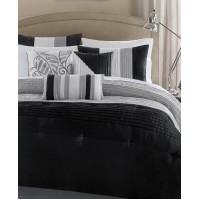 Madison Park Amherst 7-Pc. Full Comforter Set, Black