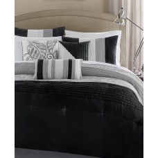 Madison Park Amherst 7-Pc. Full Comforter Set, Black