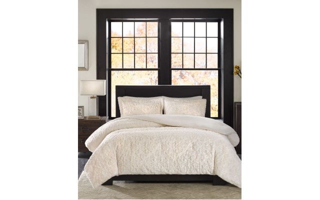  Bismarck Reversible 3-Pc. Full/Queen Comforter Set, Ivory