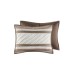  Blaire 7-Pc. Faux-Silk King Comforter Set, Brown