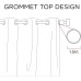  Botanical Sheer Curtains for Bedroom, Modern Contemporary Linen Grommet Living Room, Nature Summer Fashion Panel, Brown, 50 X 18 inch