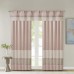  Botanical Sheer Curtains for Bedroom, Modern Contemporary Linen Grommet Living Room, Nature Summer Fashion Panel, Blush, 50 X 18 inch