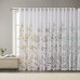  Botanical Sheer Curtains for Bedroom, Modern Contemporary Linen Grommet Living Room, Nature Summer Fashion Panel, Brown, 50 X 18 inch
