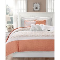 Madison Park Dawn 6-Piece Full/Queen Quilt Set Bedding, Pink